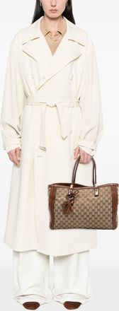 Gucci Pre-owned Womens Medium Gg Canvas Bella Tote - Tan Textile - One Size