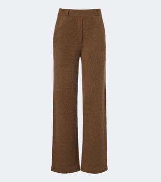 Dorothee Schumacher Fluffy Statements wool-blend wide-leg pants