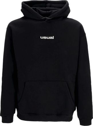 Usual Black Crown Hoodie met Lange Mouwen - Heren - Hoodies - Zwart - XL - Katoen - Hoodies & sweatvesten