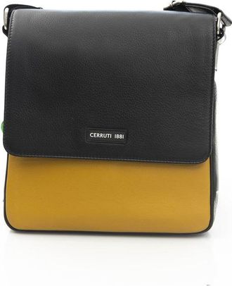 Cerruti yellow Leather Women Mens Crossbody