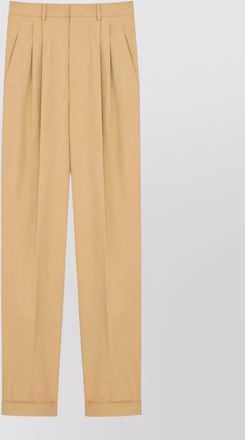 Saint Laurent tailored suit trousers pleats belt loops pockets