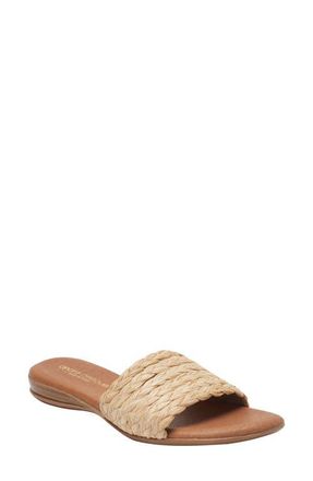 Andr&eacute; Assous Nahala Slide Sandal in Beige at Nordstrom, Size 10