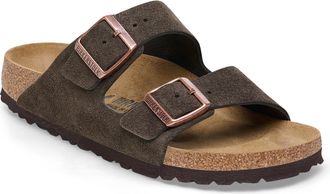 Birkenstock Womens Arizona Sandals in Dark Brown Suede - Size UK 7.5