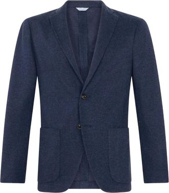 Boglioli Blazer con due bottoni e tasca applicata - Blu