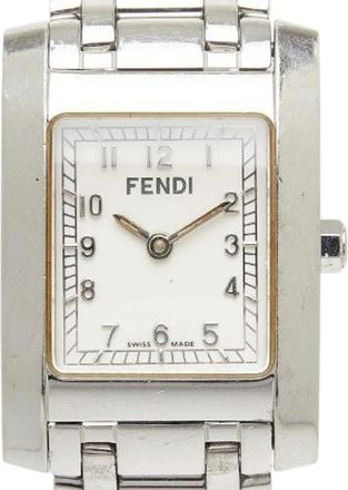 Fendi Pre-owned Watches, female, White, Size: ONE SIZE Pre-owned Orologi Classico Stainless Steel Watch 7000L