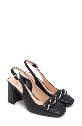 Nero Giardini Chain Slingback Pump in Black at Nordstrom, Size 10Us