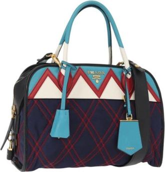Prada Pre-owned Handbags, female, Multicolor, Size: ONE SIZE Pre-owned Vintage Nylon Handbag