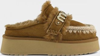 Mou Womens Platform Clogs In Cognac