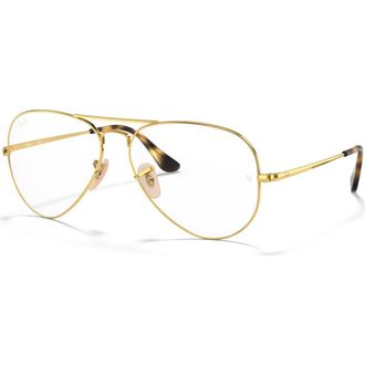 Ray-Ban 58mm Pilot optical glasses in Gold at Nordstrom