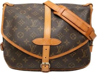 Louis Vuitton Pre-owned Cross Body Bags, female, Brown, Size: ONE SIZE Pre-owned Saumur 25