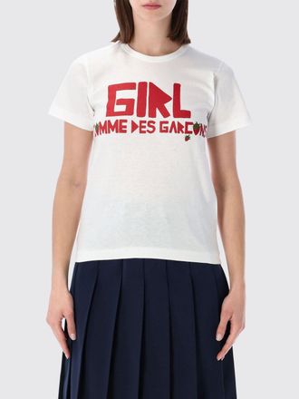 Comme Des Gar&ccedil;ons T-shirt in cotone con logo stampato sul davanti