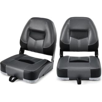 Costway Costway Sillas Plegables Para Barco,2 Asientos Para Barco Con Tira De Fijaci&oacute;n Larga Y Tornillos En Acero Inoxidable, Asiento Yate Ergon&oacute;micos Con Esp