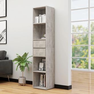 vidaXL Vidaxl - Libreria Grigio Cemento 36x30x171 Cm In Legno Multistrato