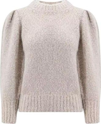 Isabel Marant Beige Robin Drop Shoulder Cashmere Blend Jumper Size S