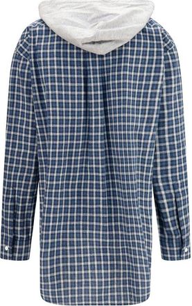 Miu Miu Womens Blue Cotton Pattern Shirt
