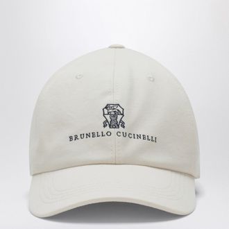 Brunello Cucinelli Brunello Cucinelli Baseballkappe aus wei&szlig;er Baumwolle
