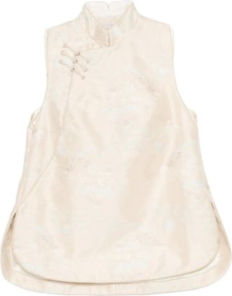 Shiatzy Chen Scape-of-Curve gilet met borduurwerk - Beige