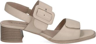 Caprice Beige Casual Platte Sandalen Vrouwen - Dames - Sandalen met hakken - Beige - 39 EU - Schoenen
