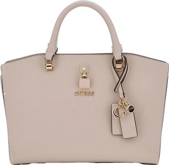 Guess Beige handtas met afneembare schouderband - Dames - Handtassen - Beige - ONE Size - Leer - Tassen
