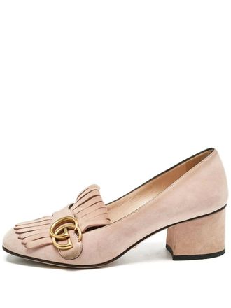 Gucci GG Marmont fringe pumps - Pink