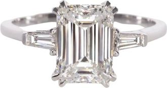 Verde 2ct Emerald Cut Lab Grown IGI Diamond Ring