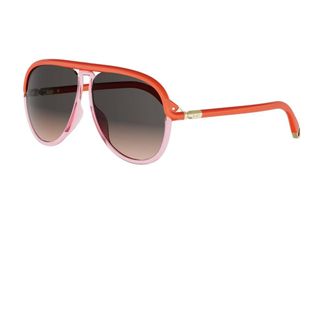 Dior Twincolors A1I Pilot Zonnebril - Dames - Accessoires - Oranje - Maat: 61 MM