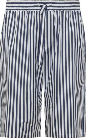 Dolce & Gabbana Striped Poplin Vanity Bermuda Shorts - Heren - Korte Broeken - Blauw - L - Katoen - Korte Broeken