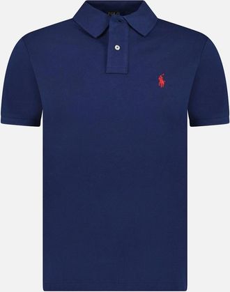 Polo Ralph Lauren Mens Polo Ralph Lauren Mesh Slim Fit Polo Shirt in Navy - Size: 42