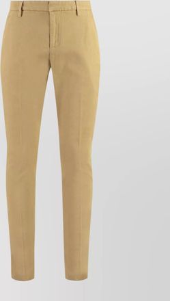 Dondup cotton chino trousers with roll-up cuffs
