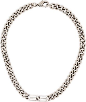 Balenciaga BB Icon Gourmette necklace - unisex - Metal - M - Silver