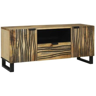 vidaXL Vidaxl - Mobile tv Marrone 105 x 33 x 46 cm legno massello di mango