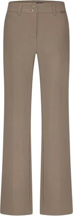 Red Button Broeken, Dames, Beige, M, Leer, Colette Punta Ritsen