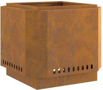 vidaXL Hoguera Marr&oacute;n 58 X 58 X 51 Cm Acero Oxidado Vidaxl