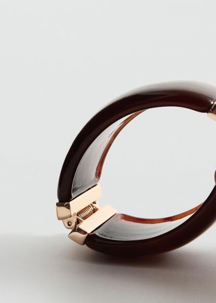 Mango Bracciale rigido resina marrone - Donna - Taglia unica - MANGO