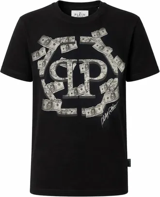 Philipp Plein Round Neck T-shirt Dollar Hexagon