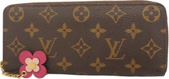 Louis Vuitton Brown Hot Pink Long Wallet (Bi-Fold) (Pre-Owned)