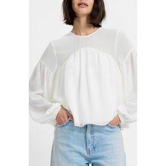 French Connection Marina Chiffon Top in Porcelain Cream at Nordstrom, Size X-Small