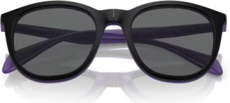 Emporio Armani 4211 Sole Rounded Square Frame Sunglasses with Dark Lenses