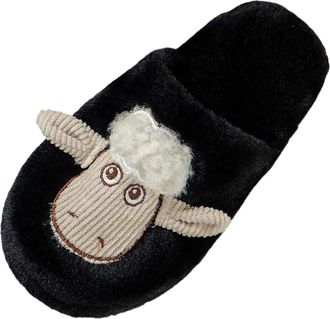 Generic Cute Animal Slippers for Women Novelty Cat Dog Capybara Fluffy Slippers for Men Funny Cozy Fuzzy Shoes Winter Warm Plush Footwear Ladies Funky House S