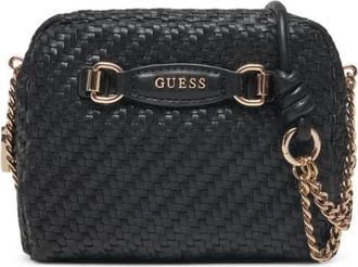 Guess Francy Woven Mini Crossbody - Dames - Schoudertassen - Zwart - ONE Size - Leer - Tassen