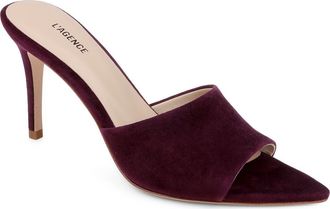 L'agence Lolita VIII Mule in Burgundy Suede at Nordstrom, Size 8.5