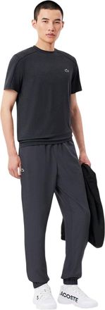 Lacoste Taffeta trainingsbroek met logo voor heren (Grafietgrijs)