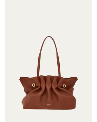 Ferragamo Piercing Medium Leather Shoulder Bag