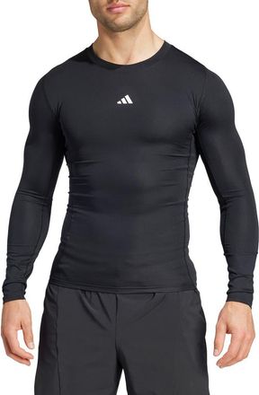 adidas Techfit AEROREADY Long Sleeve Training T-Shirt in Black at Nordstrom Rack, Size Xx-Large