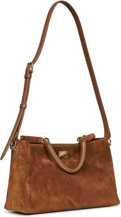 Dolce & Gabbana Womens Handbag Vittoria Camel Calf Leather Handbags Hand Bags
