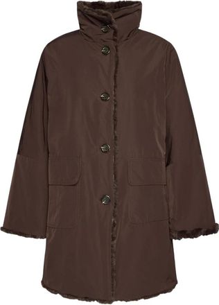Elena Miro 8051Z0 Boxy Jas - Dames - Mantel - Bruin - S - Leer - Jassen