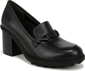 Vionic Womens Vionic Tiburon Loafers Black Waterproof Lug Sole Block Heel HAWK2083