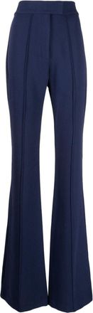 Alex Perry high-waisted flared trousers - women - Acetate/Polyester - 10 - Blue