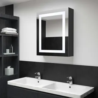 vidaXL Mueble De Ba&ntilde;o Con Espejo Led 50x13x70 Cm Vidaxl