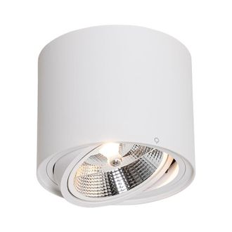 QAZQA Smart Ceiling Spotlight White Rotatable and Tiltable Incl. Wifi GU10 111mm - Rondoo Up
